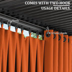Gazebo Universal Replacement Privacy Curtain,10'×12' Gazebo Outdoor Waterproof Curtains, 4-Panels Sidewall Curtains with Double Zipper for Patio Canopy, Garden and Backyard (Curtain Only)