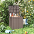50 Gallon Outdoor Storage Box – Resin Deck Box with Lockable Lid, Waterproof Patio Furniture Storage for Tools, Garden & Yard Organization