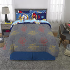 Franco Kids Bedding Super Soft Comforter and Sheet Set with Sham, 7 Piece Full Size, Sonic The Hedgehog