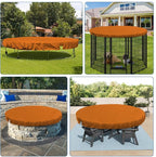 ECOOPTS 6 ft Round Pool Cover for Above Ground Pools, Swimming Pool Cover Protector Winter Safety Cover (Orange)