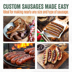 LEM Products 5 lb Sausage Stuffer, For Beginners & First-Time Sausage Making, Includes Stuffing Tubes, Removable Cylinder for Easy Cleaning, Air-Release Piston, Meat Stuffer Machine
