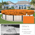 ECOOPTS 6 ft Round Pool Cover for Above Ground Pools, Swimming Pool Cover Protector Winter Safety Cover (Orange)