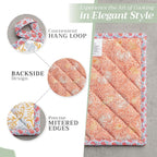 Maison d' Hermine Pot Holders 100% Cotton Potholders (8" x 8", Pack of 2) | Heat Resistant Hot Pads with Loop BBQ Cooking Baking Kitchen Handling Hot Pans Thanksgiving Christmas - Harvest Festival
