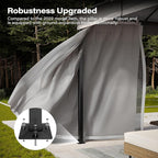 Outdoor Patio Gazebo 10FT, Heavy Duty Party Tent & Shelter with 2-Tier Roof and Expansion Bolts, Mosquito Nettings and Privacy Screens for Backyard, Garden, Poolside, Gray
