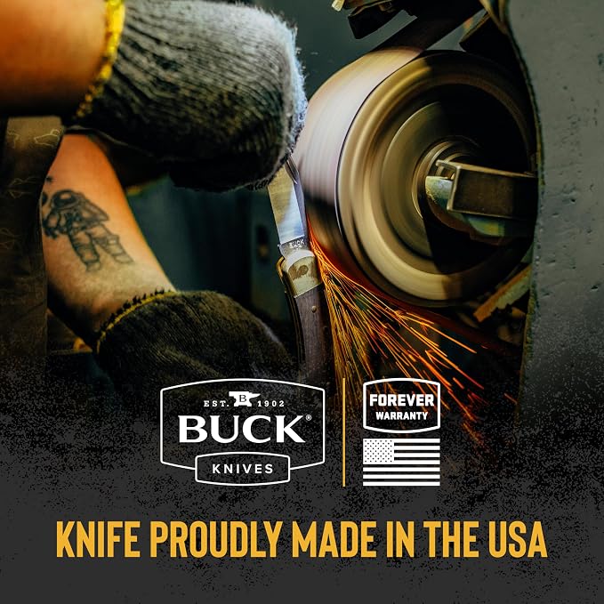 Buck Knives 658 Pursuit Pro Small Fixed Blade Hunting Knife, 3-3/4" S35VN Stainless Steel Blade, Polyester Sheath Included