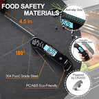 Professional Food & Meat Thermometer, 1 Sec Instant Read & ±0.5℉ Accuracy Driven by Thermocouple Sensor. IP67 Waterproof Digital Thermometer for Cooking, BBQ, Grill Gifts for Men Him Dad Birthday