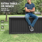 Outdoor Storage Box Waterproof, 180 Gallon Deck Box Indoor and Outdoor Use, Backyard Storage Box with Lockable Lid for Package Delivery Box, Patio Furniture Cushions, Pool Accessories, Garden Tools