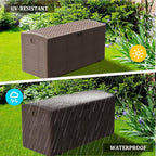 180GAL PRO Brown Blow - Molded Outdoor Deck Box with Lock Hole- Waterproof, SGS - Certified UV Resistance, Professional - Grade Storage for Garden Machinery and Large - Scale Outdoor Equipment