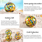 Hand Blown Glass Witch Ball,Glass Ball Ornament Hanging Garden Gazing Ball Indoor Outdoor Home Décor. (2)