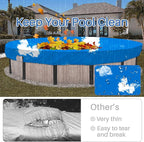 ECOOPTS 18 ft Waterproof Round Polyester Pool Cover for Above Ground Pools, Swimming Pool Cover Protector Winter Safety Cover (Blue Sky)