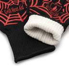 GRILL HEAT AID BBQ Grill Gloves Heat Proof for Grilling – Fireproof 1472°F Heat-Resistant Grill Mitts for Outdoor Barbecue and Smoker, Campfire, Fire Pit, Oven Glove with Fingers for Baking Pizza