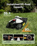 Mammotion LUBA mini AWD 800 Robot Lawn Mower with Replacement Blades, Mowing 0.2 Acre, All-Wheel-Drive for 80% Slope, UltraSense AI Vision+RTK Auto-Mapping, Cutting Height 0.8"-2.6"