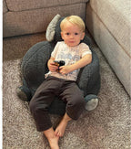 Trend Lab Moose Toddler Chair Plush Character Kids Chair Comfy Furniture Pillow Chair for Boys and Girls, 21 x 19 x 19 inches