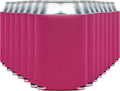 Blank Beer Can Cooler Sleeves (110-Pack) Soft Insulated Beer Can Coolies - HTV Friendly Blank Koolies in Bulk for Beer Cans & Bottles - Coolie Blanks for Vinyl Projects & Wedding Favors (Raspberry)
