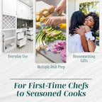 Cutting Boards for Kitchen - BPA-Free Chopping Board - Different Sizes & Non Slip Handles - Reversible, Large Cutting Board Set - Unique Gifts for Cooks Who Have Everything - 3-Pack Gray/Gray