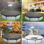 28 Ft Pool Cover, with Automatic Drain Round Pool Cover, One-Piece Quick Installation and Removal Above Ground Pool Cover, Preventing Waterlogging, UV Protected Solar Swimming Pool Cover