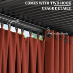 Gazebo Universal Replacement Privacy Curtain,10'×12' Gazebo Outdoor Waterproof Curtains, 4-Panels Sidewall Curtains with Double Zipper for Patio Canopy, Garden and Backyard (Curtain Only)