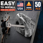 50 Large Screw On Rock Climbing Holds for Rock Wall Grips Made in USA | Rock Climbing Holds for Indoor Outdoor Play Set, Garage Gym, Bouldering, Trees - Rocky Mountain Climbing Gear