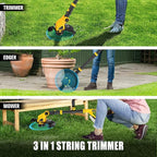 Houselife Cordless Weed Eater Compatible with Dewalt 20V Max Battery (No Battery) Lightweight String Trimmer & Weed Wacker with Auto Line Feed, 12" Cordless Weed Trimmer//Weedeaters for Lawn Garden