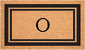Calloway Mills 152962448 Black Border 24" x 48" Monogram Doormat (Letter O)