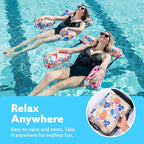 SLOOSH Inflatable Pool Floats Adult,2 Packs Floating Lounge Chairs,Blow up Pool Noodles for Adult Heavy Duty,Floating Chair for Party Summer Water Beach Lake Fun