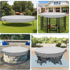 ECOOPTS Waterproof Round Polyester Pool Cover for Above Ground Pools, Swimming Pool Cover Protector Winter Safety Cover (6 ft, Light Grey)