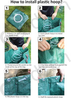 Gardzen 3-Pack 40 Gallon Yard Waste Bags - Reuseable Heavy Duty Gardening Bags, Lawn Pool Garden Leaf Waste Bag