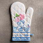 Maison d'Hermine Oven Gloves 100% Cotton Oven Mitt (7" x 13", Pack of 1) | With Loop Heat Resistant BBQ Cooking Gloves Baking Grilling Kitchen Handling Hot Pans Spring Summer - Canton