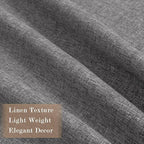 120" Wx96 L Linen Room Divider Drapes for Doorway/Glass Window/Sliding Door/Patio, Extra Wide Pinch Pleated Full Blackout Curtains for Girls Boys Teen Kids Room, 1 Panel, Gray