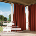 Gazebo Universal Replacement Privacy Curtain,10'×12' Gazebo Outdoor Waterproof Curtains, 4-Panels Sidewall Curtains with Double Zipper for Patio Canopy, Garden and Backyard (Curtain Only)
