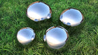 Lulu Decor, Size 16 Silver Stainless Steel Gazing Mirror Ball, Smooth Reflective Shiny Garden Decoration Globe