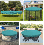 ECOOPTS 7 ft Round Pool Cover for Above Ground Pools, Swimming Pool Cover Protector Winter Safety Cover (Turquoise)