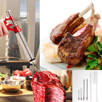 Meat Injector Marinade Gun Stainless Steel Outdoor Kit Flavor Food Syringes & 4 Marinades Needles for BBQ Grill Smoker Injectors Professional Syringe Held Culinary Barbecue Tool