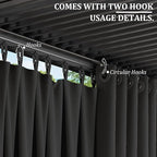 Gazebo Universal Replacement Privacy Curtain,10'×10' Gazebo Outdoor Waterproof Curtains, 4-Panels Sidewall Curtains with Double Zipper for Patio Canopy, Garden and Backyard (Curtain Only)