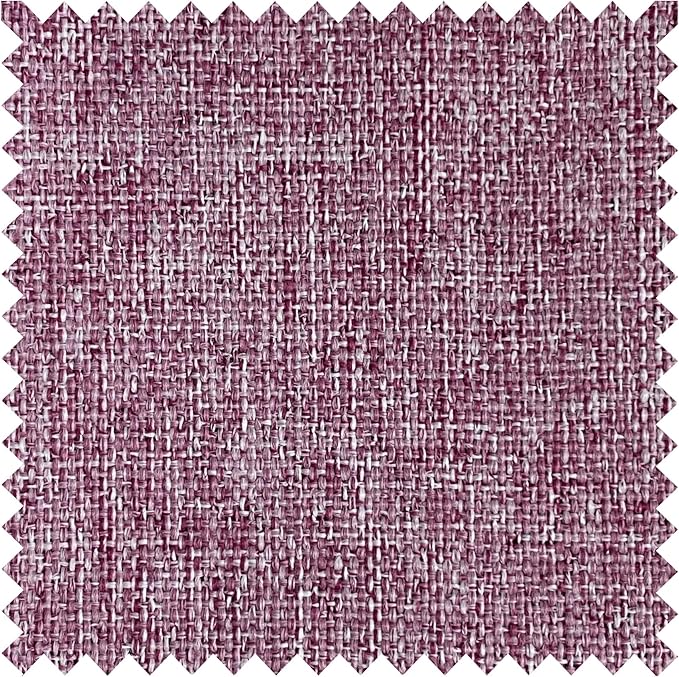 Macochico 100% Blackout Lilac Linen Curtains 84 Inches Long Pinch Pleated Burlap Curtains for Bedroom Living Room Farmhouse Nursery Thermal Window Panels with Tieback 72”Wx84”L 1 Panel