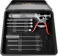 PULSE Meat Injector Gun, BBQ Meat Marinade Injector Kit for Brisket, Pork Shoulder, and Chicken, 50ml with 4 Stainless Steel Needles, Case and Guide
