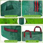 Reusable Yard Waste Bags, 72 Gallons Leaf Bags with Reinforced Handles,Heavy Duty Garden Waste Bag,Collapsible Trash Bag for Lawn Debris Leaves Grass Clippings(3 Packs)