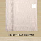 Urban Villa Two Tone Placemat Cotton Tablemat 14x20 (Set of 6) Beige