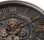 20in Large Real Moving Gears Wall Clock for Living Room, Battery Operated Wall Clocks Decorative Vintage, Home Office Clock, Gift for Family, Friends