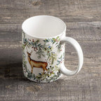 Maison d' Hermine Coffee Mug with Handles Tea Cups (12 Ounce, Pack of 1) | Fine Bone China Coffee Mugs for Hot Beverages Cappuccino Latte Home Restaurant Hotel Spring Summer -Holly Time - Biche