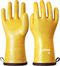 LANON Protection wahoo Liquid Silicone Smoker Oven Gloves, Food-Contact Grade, Heat Resistant Gloves for Cooking, Grilling, Baking, Yellow, XXL/11