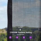 PURPLE LEAF 12'x14' Hardtop Gazebo with Lights Double Roof on Galvanized Steel Frame Outdoor Pavilion Including Netting and Curtains for Patio Garden Deck Grey