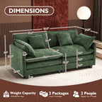 Ihanherry 111.4" L Shaped Modern Sofa Modular Sectional Cloud Couch with Ottoman, 4-Seat Chenille Deep Seat Sofa with Pillow for Living Room, Bedroom and Apartment, Beige