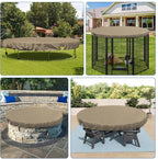 ECOOPTS 18 ft Round Pool Cover for Above Ground Pools, Swimming Pool Cover Protector Winter Safety Cover (Sand)