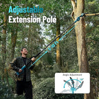 SEESII 2-in-1 Pole Saws for Tree Trimming: Electric Mini Chainsaw 6 Inch Cordless, 2 x 4000mAh Batteries Tree Pruner, Brushless Chain Saw with Extension Pole for Limb Branch Cutter,16Ft Reach