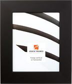 Craig Frames 10x13 Black Satin Picture Frame | Displays photos and prints behind clear glass, ready to hang, made in the USA