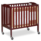 3-in-1 Folding Portable Crib, Cherry, Large