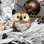 AuldHome Design Woodland Friends Figurines (Set of 3, Fox/Owl/Hedgehog); Forest Animals Decor for Fall, Christmas, Winter and Themed Decor or Parties