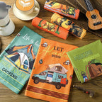 Boyiee 6 Pcs Camping Kitchen Towels Absorbent Dishcloths | Bonfire Tent Car Tea Towels with Funny Sayings 24 x 16 Inches Novelty Gifts for Rv Campers Happy Camper Accessories