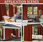 Gazebo Universal Replacement Privacy Curtain,12'×12' Gazebo Outdoor Waterproof Curtains, 4-Panels Sidewall Curtains with Double Zipper for Patio Canopy, Garden and Backyard (Curtain Only)